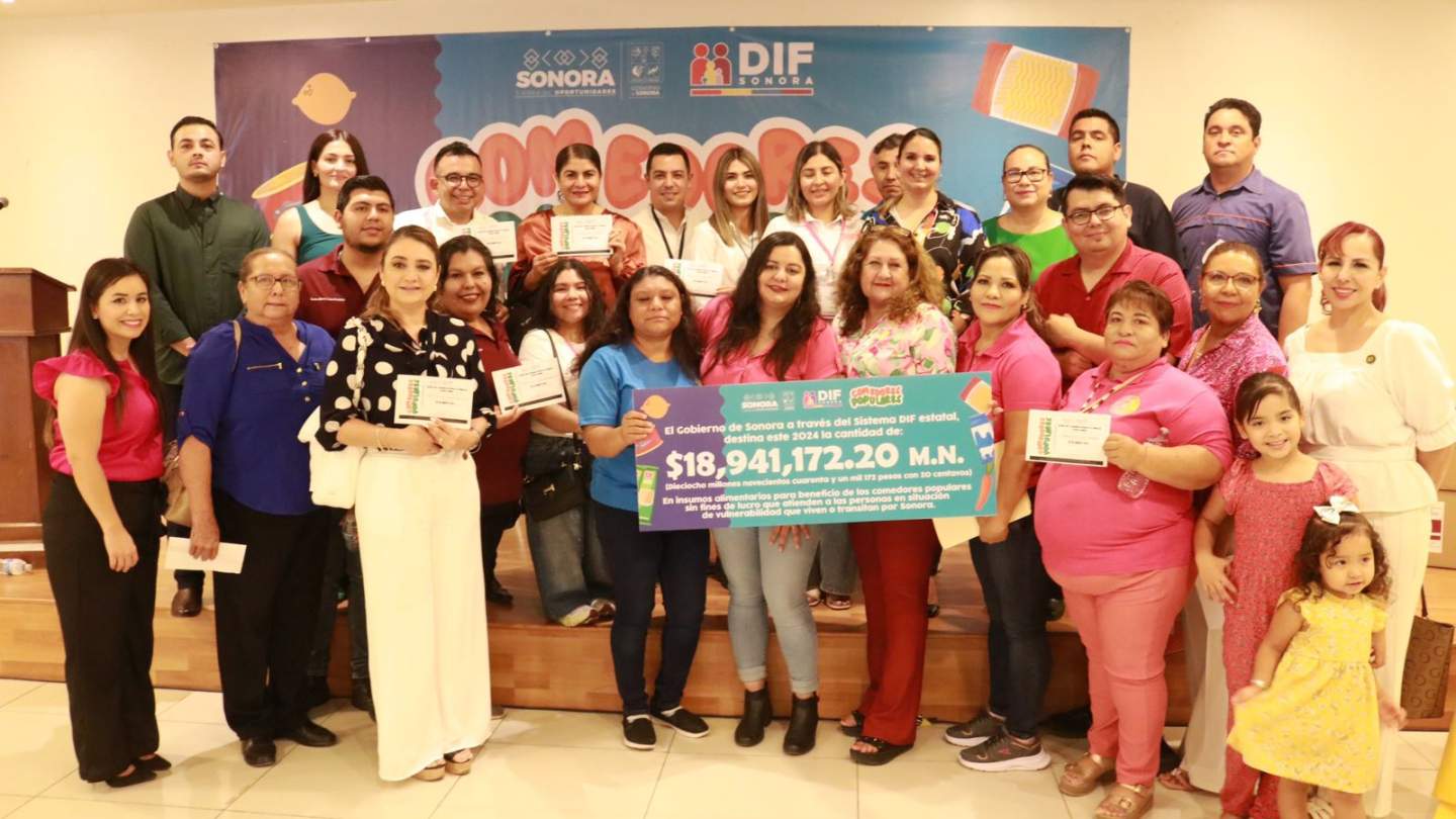 Gobierno de Sonora entrega más de 18 millones de pesos en alimentos para comedores populares 